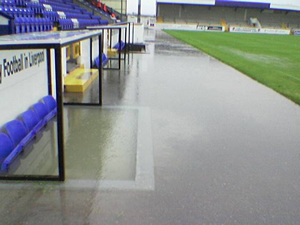 Dugouts under water